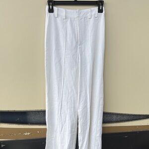 Meshki White Linen Trousers